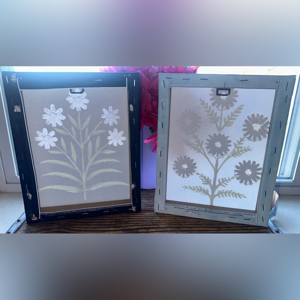 2 Floral Canvas Wall Decor Set - Picture 4 of 7